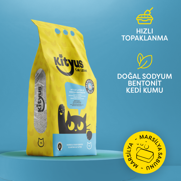 Ekstra Hijyenik İnce Taneli Topaklanan Tozsuz Marsilya Sabunlu Kedi Kumu 10lt - 1