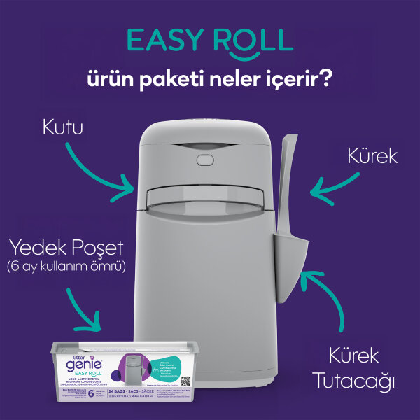 LITTER GENIE EASY ROLL – Kedi Kumu Çöp Kovası - 2
