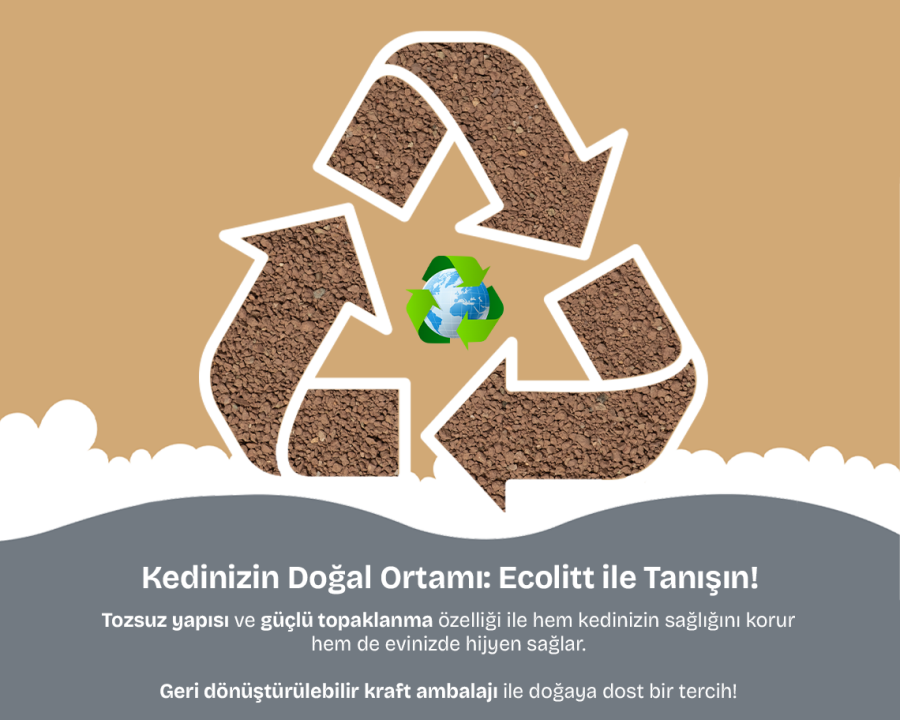 2'li Avantaj Paketi Ecolitt Ultra Koku Hapseden Kraft Pakette Topaklanan Kahverengi Bentonit Aktif Karbonlu Kedi Kumu 2x8 kg - 2